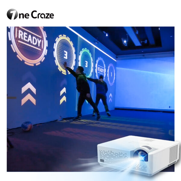 L Screen Projection Floor Game Fitness Wall Interact Sports Games Smart Home Multiplayer Interactive Projector for Gym